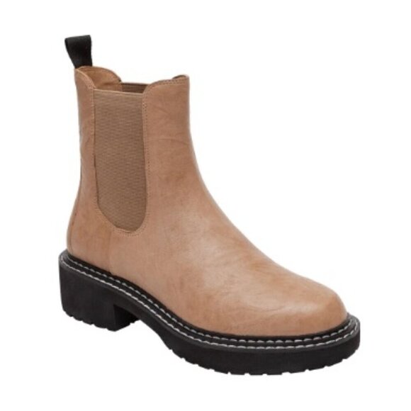 Nordstrom Lisa Vicky Pub Tan Lug Sole Platform Chunky 90's Ankle Boots Size 10 - Picture 4 of 4